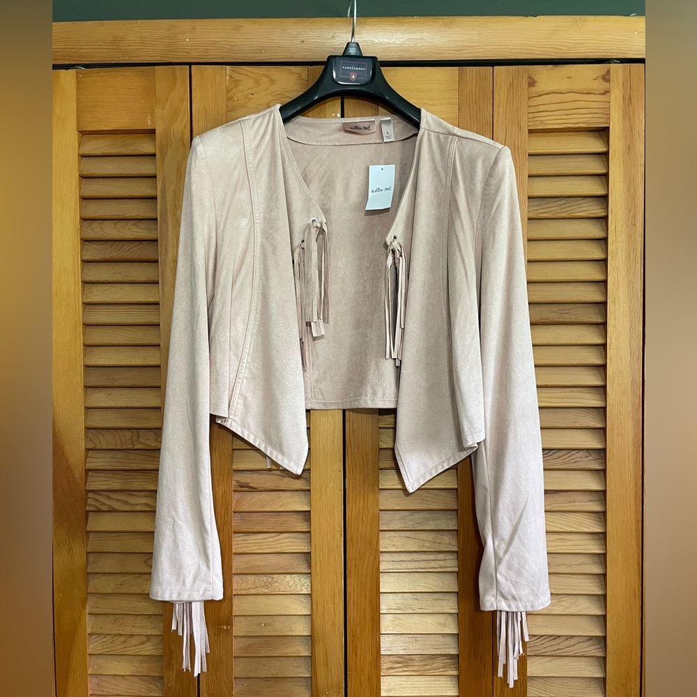 NWT Blush Suede Crop Jacket